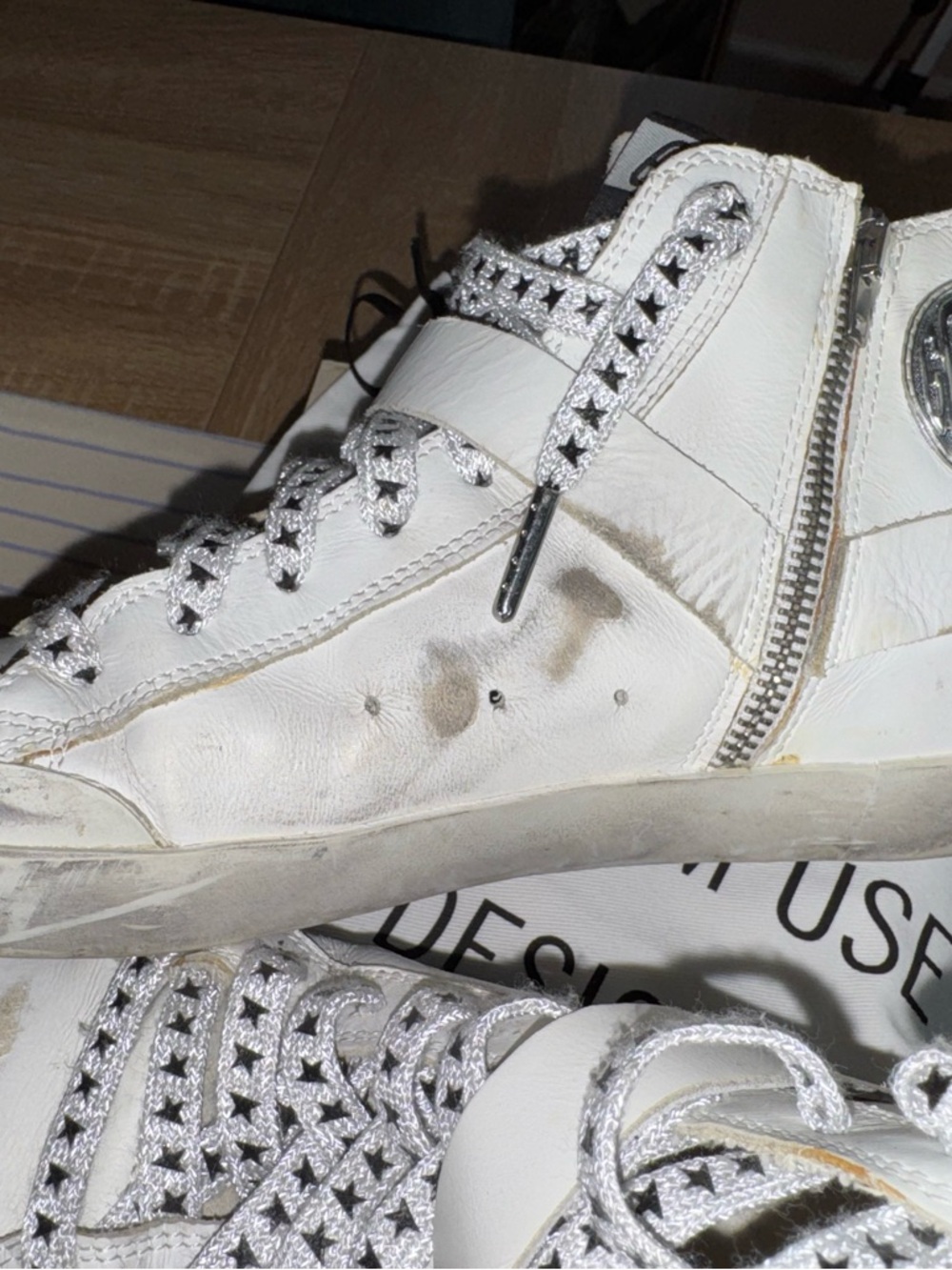 EUC Golden Goose Francy Texas Buckle Strap - Upgraded Star Laces - Size 38/8 - Picture 5 of 10